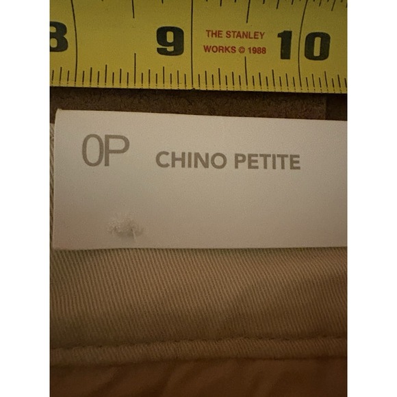 LOFT Cropped Pants Womens 0P Beige Red Side Stripe Raw Hem Ankle - Picture 10 of 13